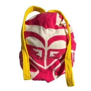 Roxy Pink ,& White Beach Towel In A Bag 30x60 Surf Beach Y2K